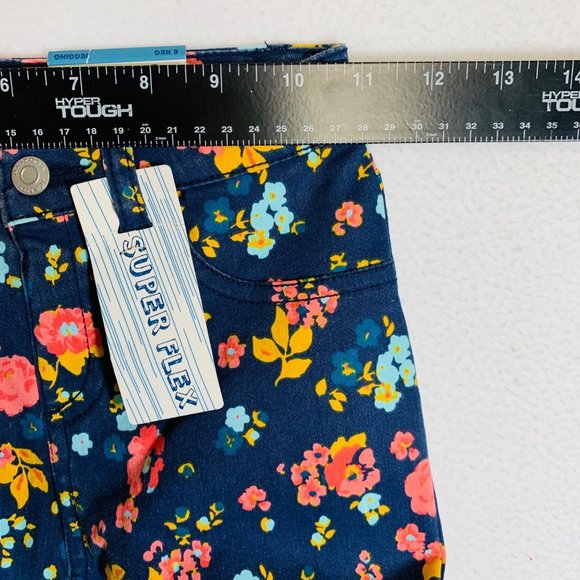 Arizona Jean Co Girls Spring Floral Jeggings Size 6 Play Adjustable Waistband - Picture 7 of 8